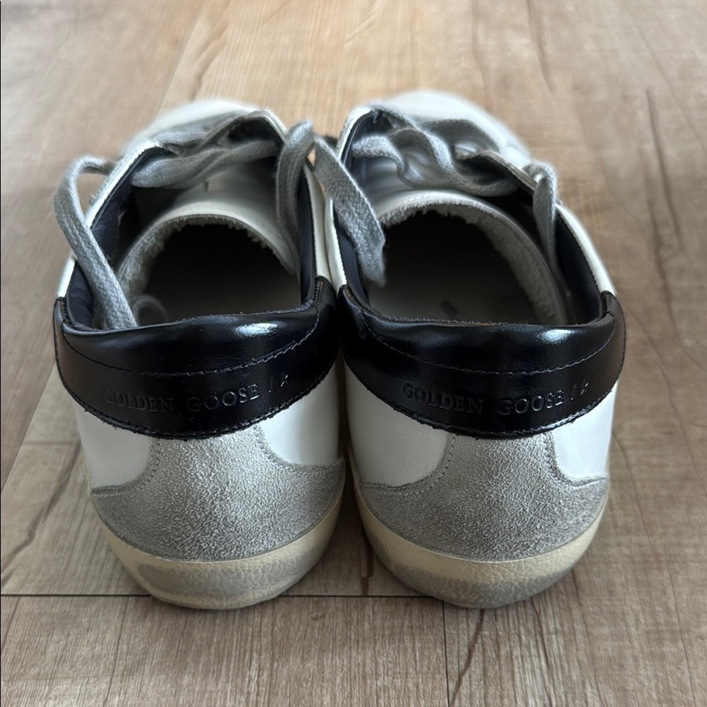 Golden Goose Men's Super-Star with black heel tab and metal stud lettering - Picture 3 of 10